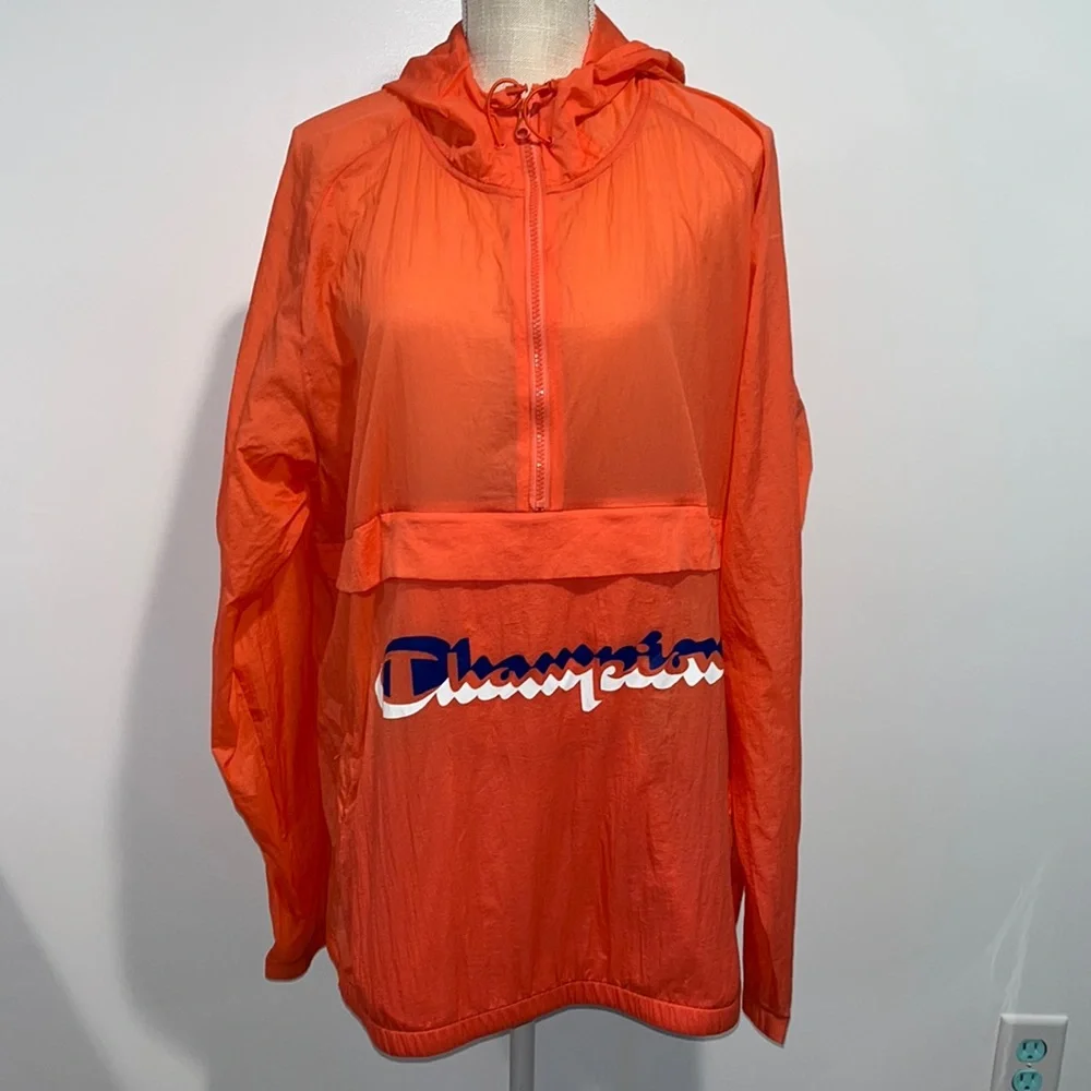 Champion Groovy Papay Manorak Orange Windbreaker - Picture 2 of 6